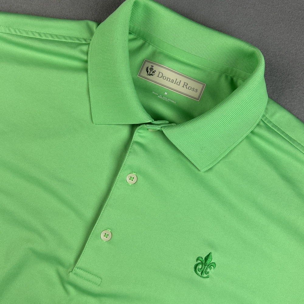 Donald Ross Polo Shirt Men Medium Secession Golf Green Mesh
